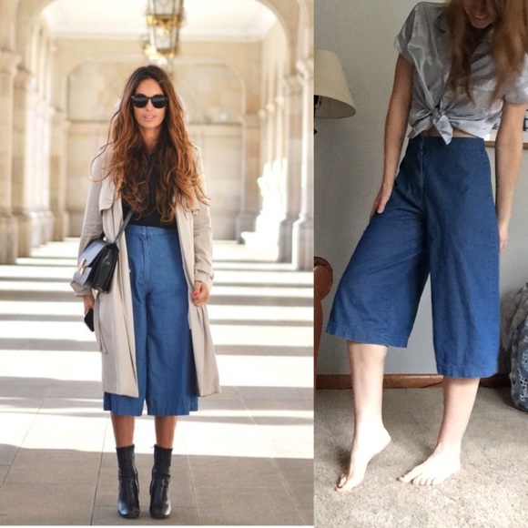 ladies denim culottes